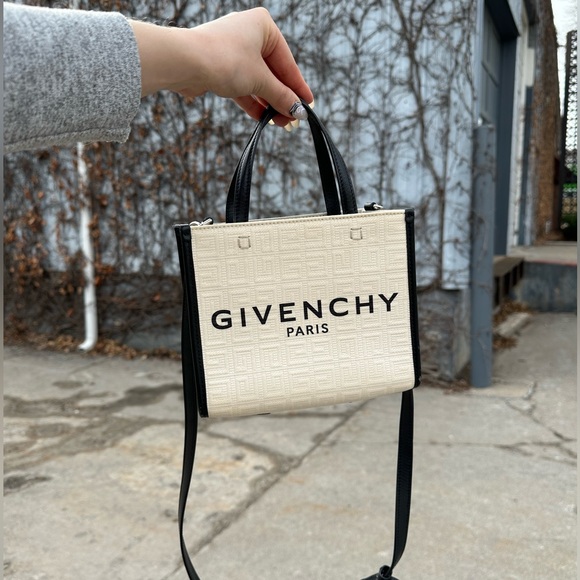 Givenchy Mini G-Tote Shopping Bag In 4G Coated Canvas - Picture 1 of 17